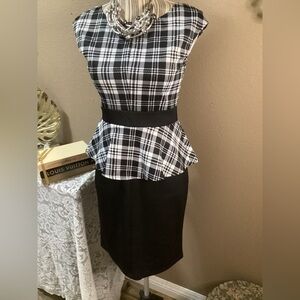NEWT AA STUDIO AA  PLAID Pemplum DRESS
